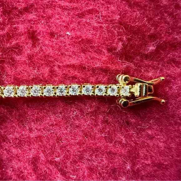 Elegant Gold Moissanite Tennis Bracelet